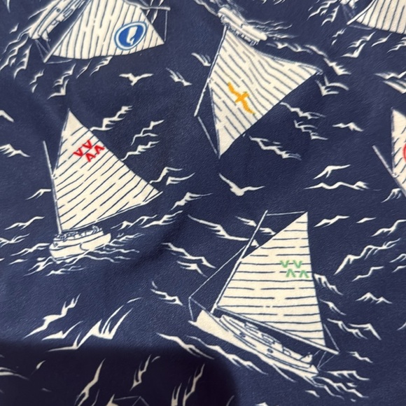 Vineyard Vines Navy Sailboat Swim Shorts large size 16 - Picture 4 of 10